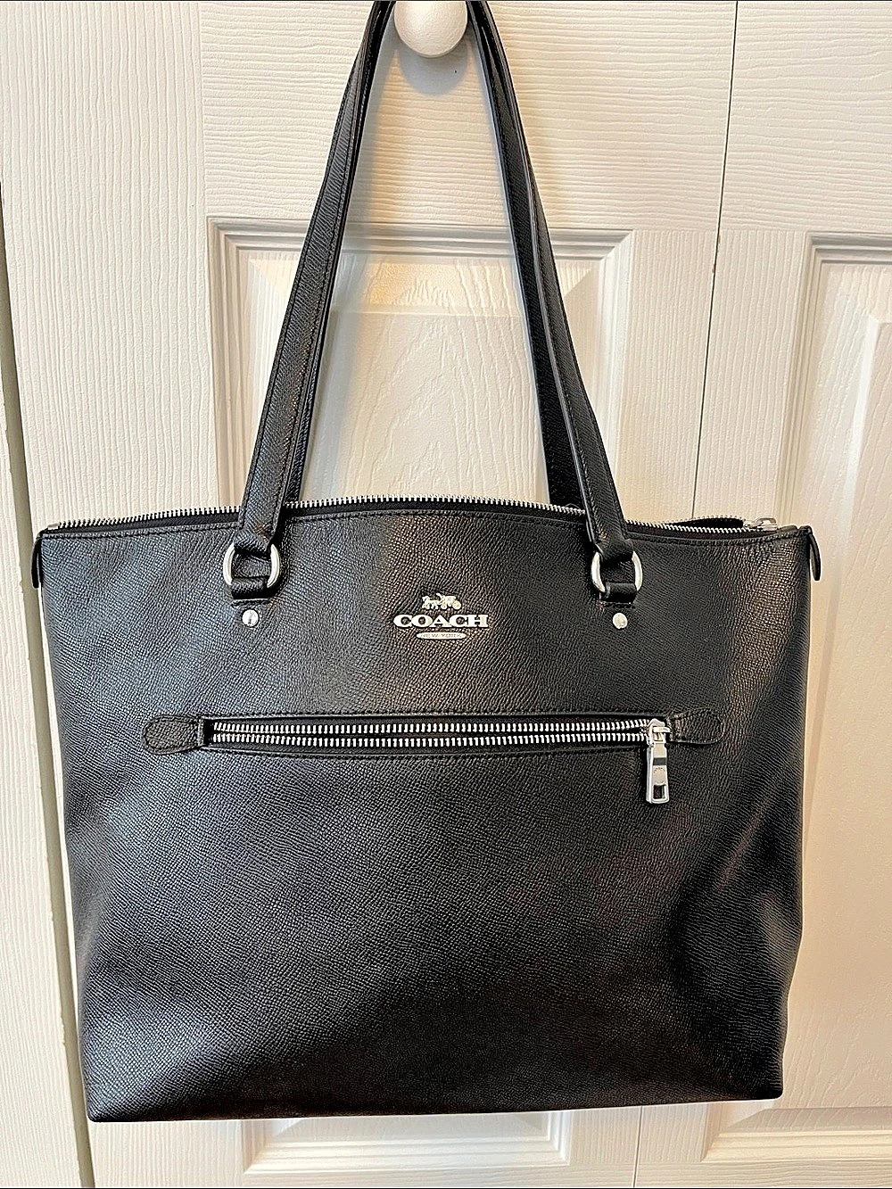 Coach Penelope Pebbled Leather Tote Black